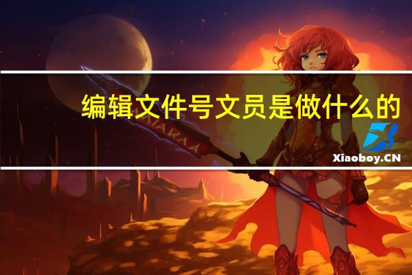 编辑文件号文员是做什么的
