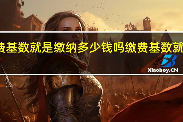 缴费基数就是缴纳多少钱吗 缴费基数就是工资吗