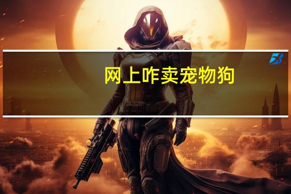 网上咋卖宠物狗