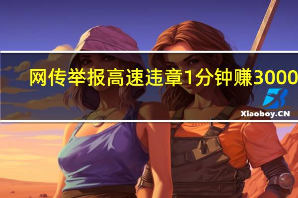 网传举报高速违章1分钟赚3000元？高速公路民警：炒作 到底什么情况呢