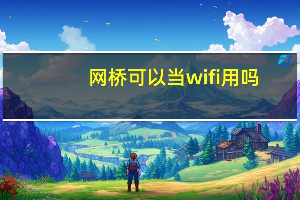 网桥可以当wifi用吗（网桥）