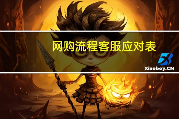 网购流程客服应对表(网购流程)