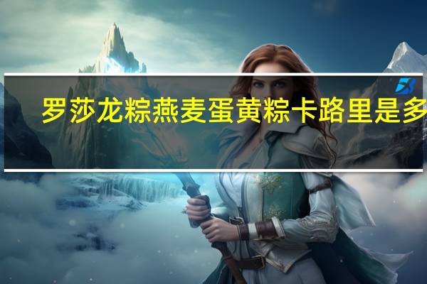 罗莎 龙粽 燕麦蛋黄粽卡路里是多少