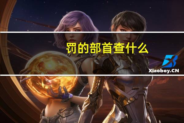 罚的部首查什么
