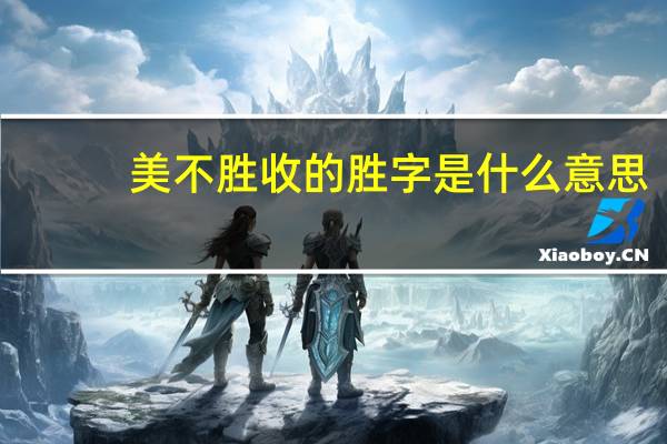 美不胜收的胜字是什么意思