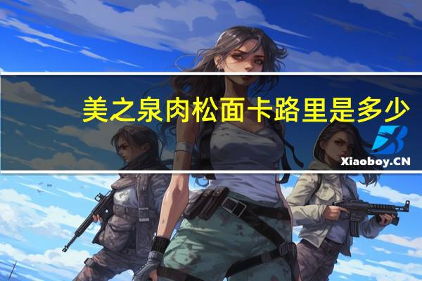 美之泉 肉松面卡路里是多少