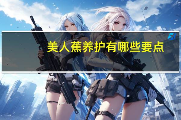 美人蕉养护有哪些要点