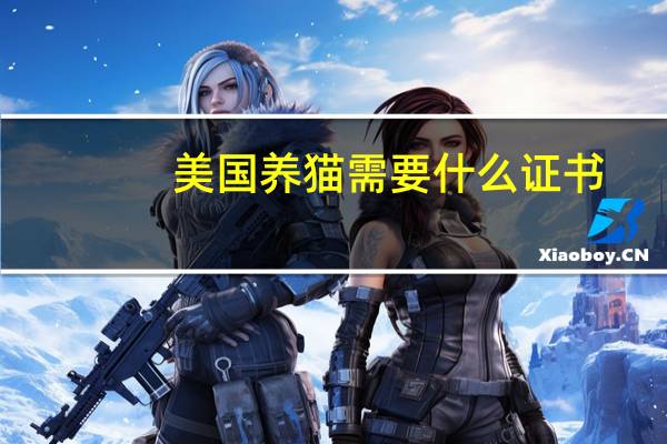 美国养猫需要什么证书