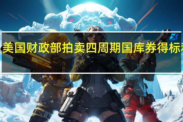 美国财政部拍卖四周期国库券得标利率5.280%（上周为5.285%）投标倍数2.80（前次为2.66）拍卖八周期国库券得标利率5.300%（前次为5.295%）投标倍数2.58（前次为2.77）