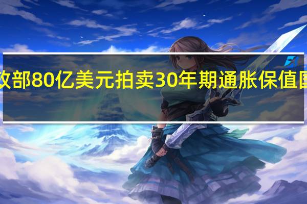 美国财政部80亿美元拍卖30年期通胀保值国债（TIPS）得标利率1.970%30年期TIPS收益率目前报1.95%左右