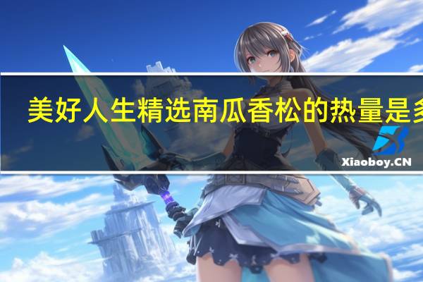 美好 人生 精选南瓜香松的热量是多少