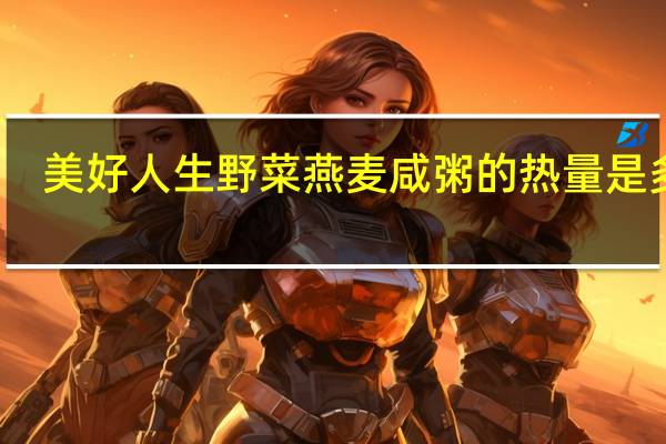美好 人生 野菜燕麦咸粥的热量是多少