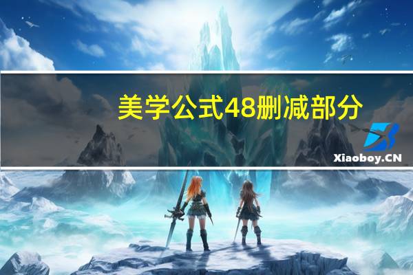 美学公式48删减部分（mxgs451）