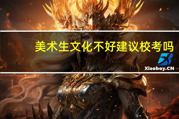 美术生文化不好建议校考吗