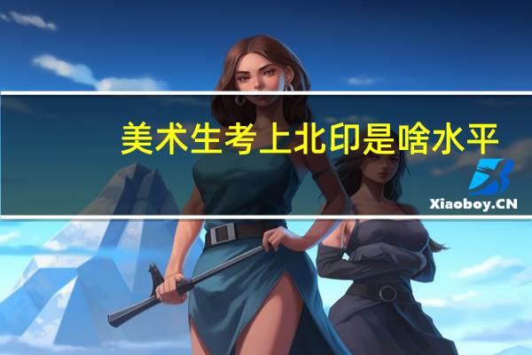 美术生考上北印是啥水平