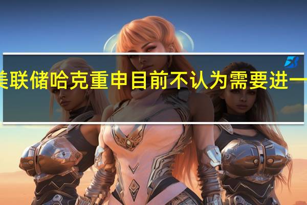 美联储哈克重申目前不认为需要进一步加息