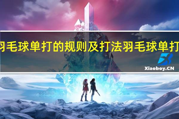 羽毛球单打的规则及打法 羽毛球单打的规则