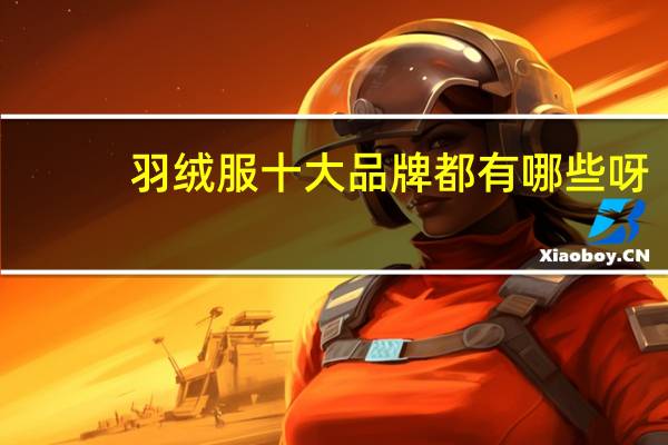 羽绒服十大品牌都有哪些呀