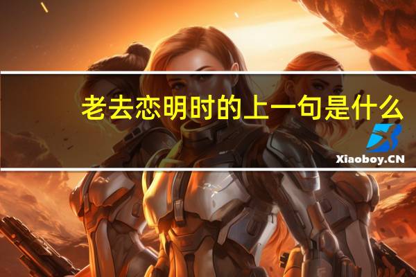 老去恋明时的上一句是什么