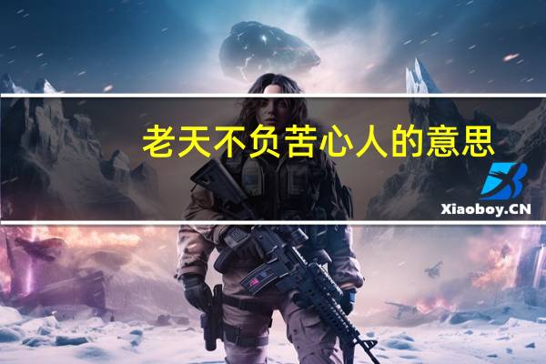 老天不负苦心人的意思