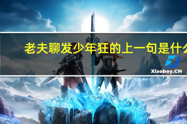 老夫聊发少年狂的上一句是什么