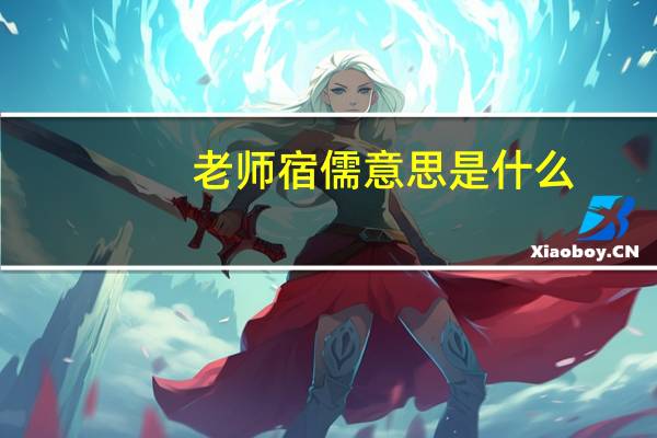 老师宿儒意思是什么