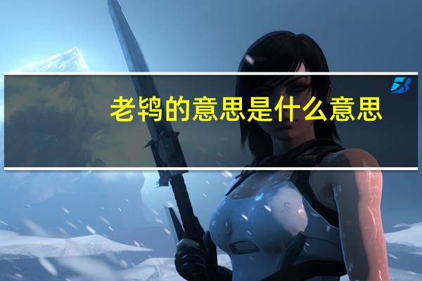 老鸨的意思是什么意思（老鸨是什么意思）