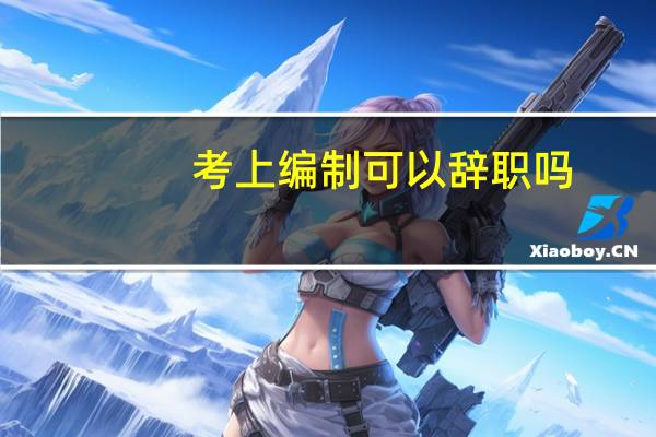 考上编制可以辞职吗