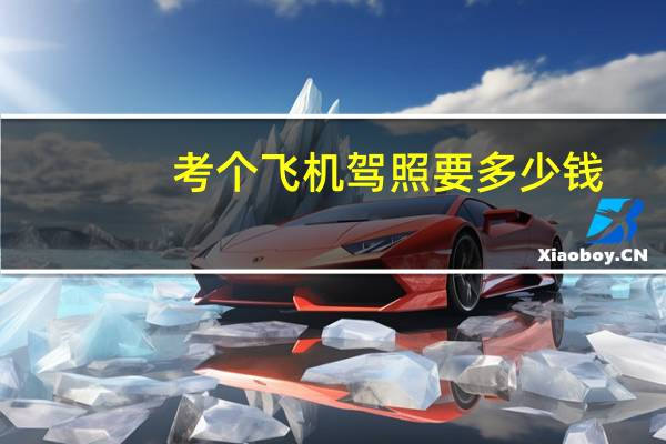 考个飞机驾照要多少钱