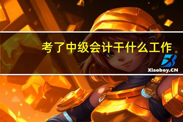 考了中级会计干什么工作