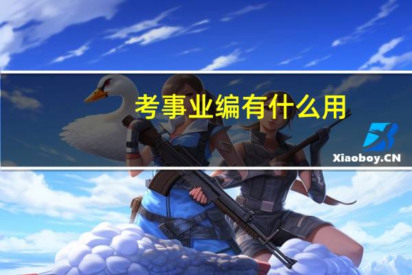 考事业编有什么用