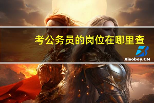 考公务员的岗位在哪里查