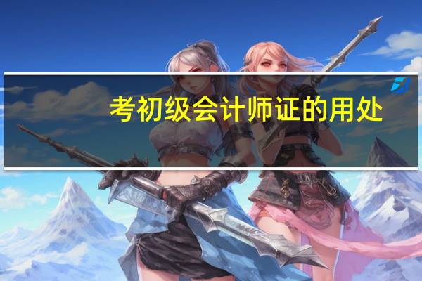 考初级会计师证的用处