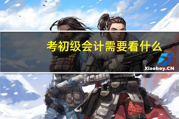 考初级会计需要看什么