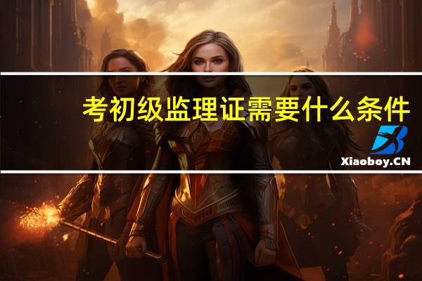 考初级监理证需要什么条件