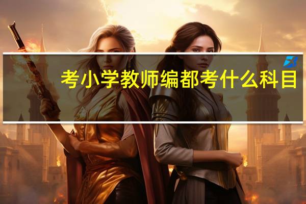 考小学教师编都考什么科目
