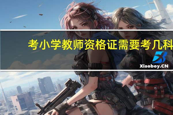 考小学教师资格证需要考几科