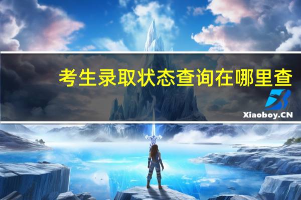 考生录取状态查询在哪里查