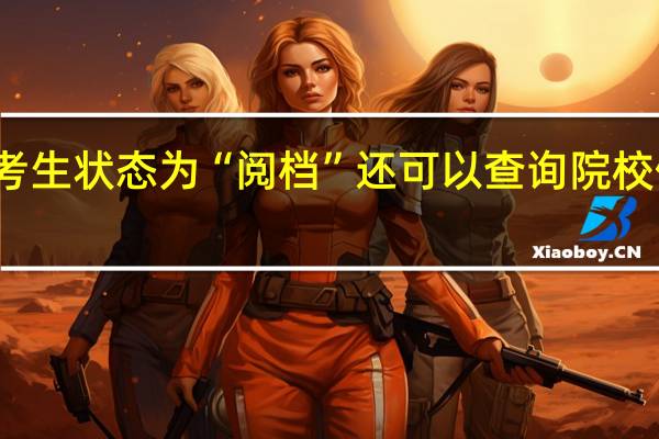 考生状态为“阅档”还可以查询院校信息吗