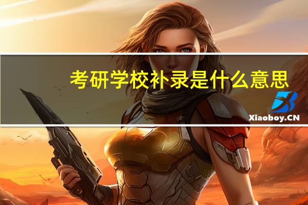 考研学校补录是什么意思