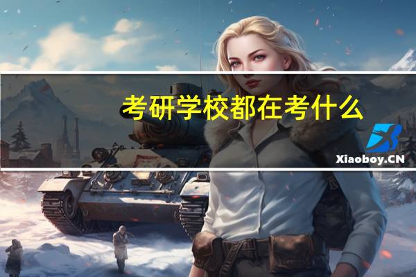 考研学校都在考什么
