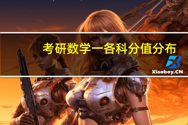考研数学一各科分值分布