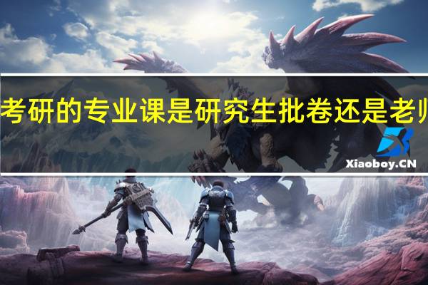 考研的专业课是研究生批卷还是老师批卷