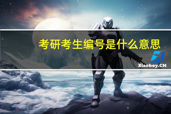 考研考生编号是什么意思