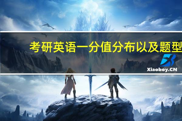 考研英语一分值分布以及题型