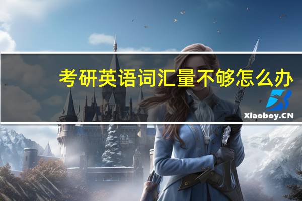 考研英语词汇量不够怎么办