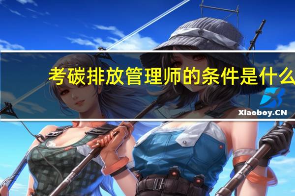 考碳排放管理师的条件是什么