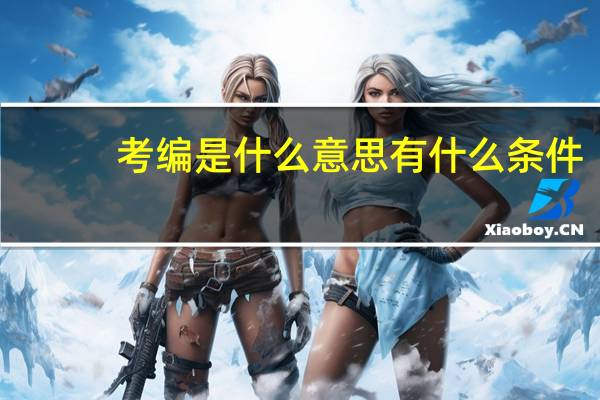 考编是什么意思有什么条件