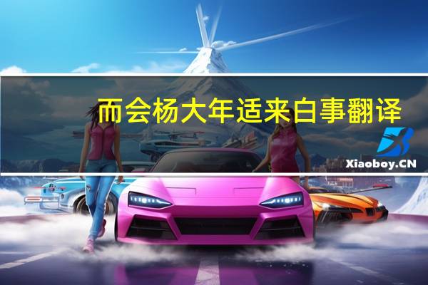 而会杨大年适来白事翻译