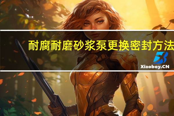 耐腐耐磨砂浆泵更换密封方法